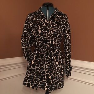 Black and white animal print jacket